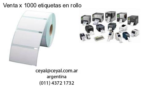 Venta x 1000 etiquetas en rollo