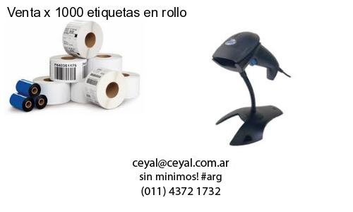 Venta x 1000 etiquetas en rollo