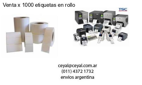 Venta x 1000 etiquetas en rollo