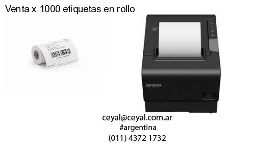 Venta x 1000 etiquetas en rollo