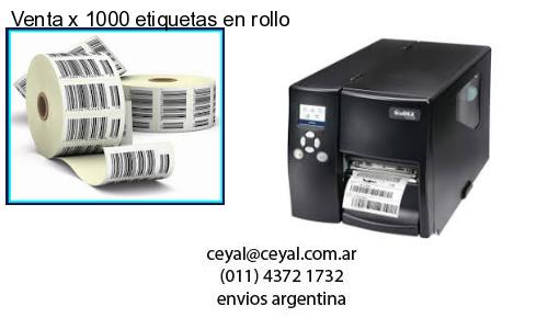 Venta x 1000 etiquetas en rollo