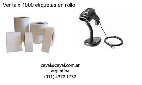 Venta x 1000 etiquetas en rollo