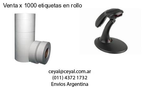 Venta x 1000 etiquetas en rollo