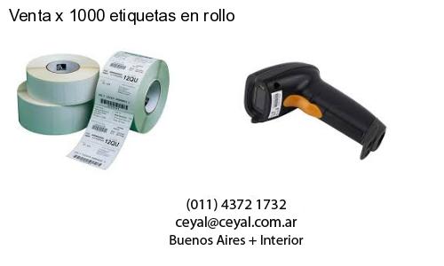 Venta x 1000 etiquetas en rollo