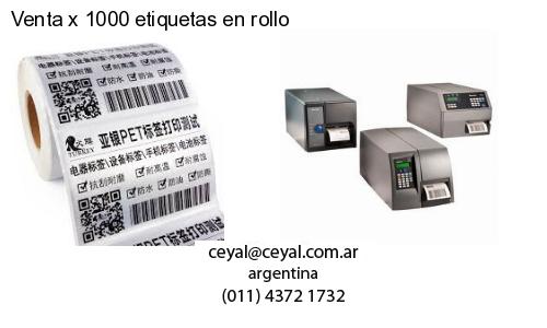 Venta x 1000 etiquetas en rollo