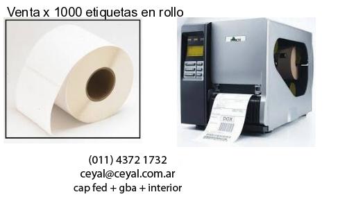 Venta x 1000 etiquetas en rollo