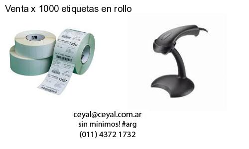 Venta x 1000 etiquetas en rollo