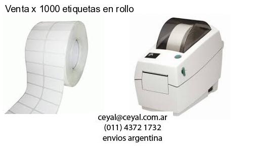 Venta x 1000 etiquetas en rollo