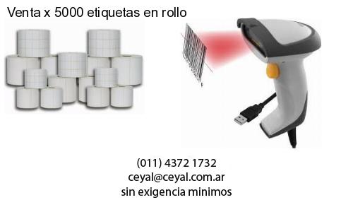 Venta x 5000 etiquetas en rollo