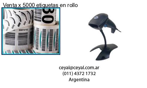 Venta x 5000 etiquetas en rollo