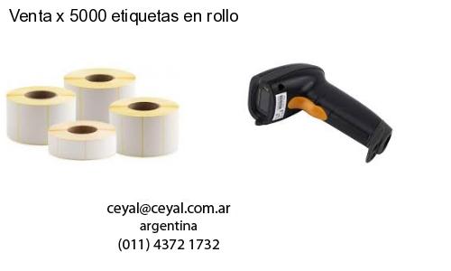 Venta x 5000 etiquetas en rollo