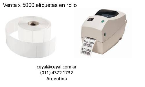 Venta x 5000 etiquetas en rollo