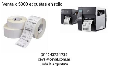 Venta x 5000 etiquetas en rollo