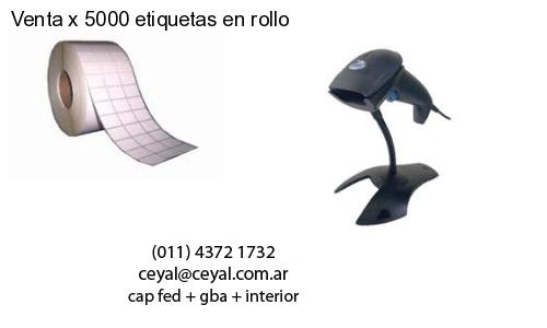 Venta x 5000 etiquetas en rollo