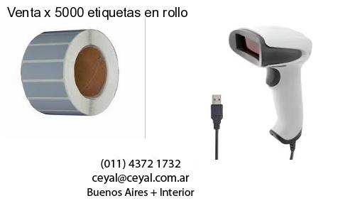 Venta x 5000 etiquetas en rollo