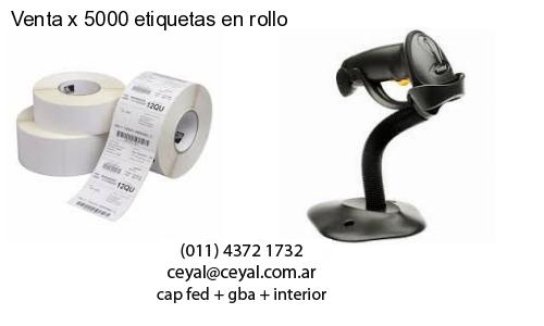 Venta x 5000 etiquetas en rollo