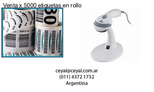 Venta x 5000 etiquetas en rollo