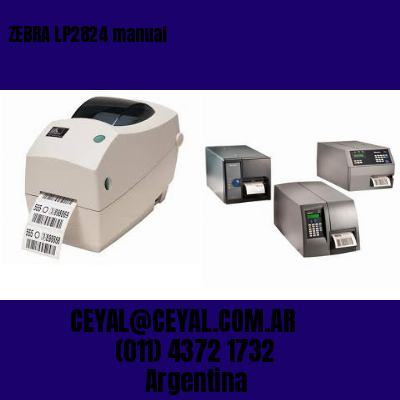 ZEBRA LP2824 manual