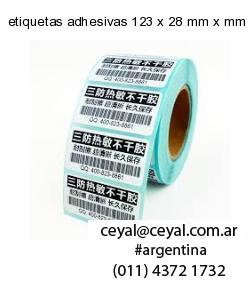 etiquetas adhesivas 123 x 28 mm x mm