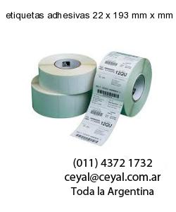 etiquetas adhesivas 22 x 193 mm x mm