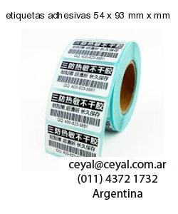 etiquetas adhesivas 54 x 93 mm x mm