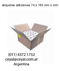 etiquetas adhesivas 74 x 183 mm x mm