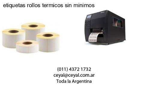 etiquetas rollos termicos sin minimos