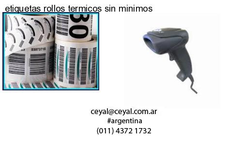 etiquetas rollos termicos sin minimos