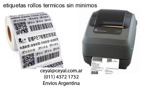 etiquetas rollos termicos sin minimos