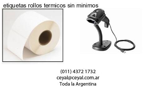 etiquetas rollos termicos sin minimos