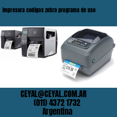 impresora codigos zebra programa de uso