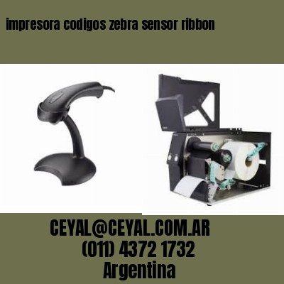 impresora codigos zebra sensor ribbon