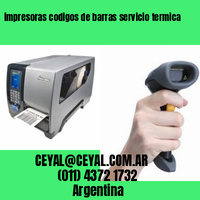 impresoras codigos de barras servicio termica