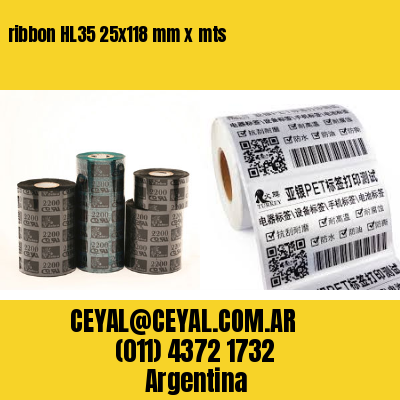 ribbon HL35 25×118 mm x mts