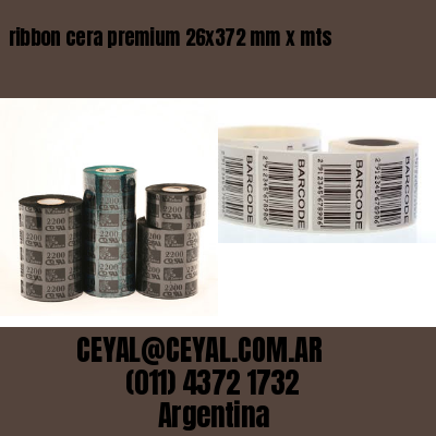 ribbon cera premium 26×372 mm x mts