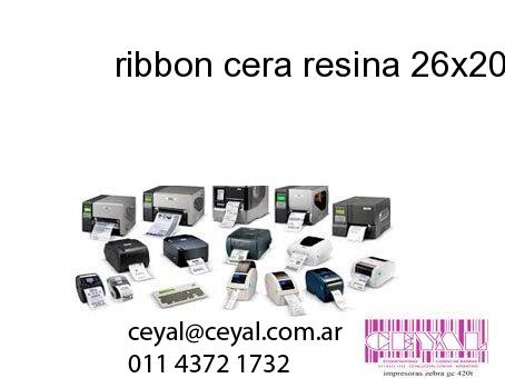 ribbon cera resina 26x209 mm x mts