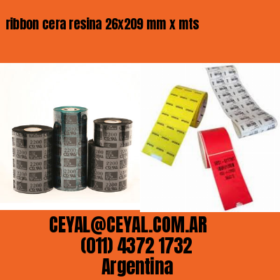 ribbon cera resina 26×209 mm x mts