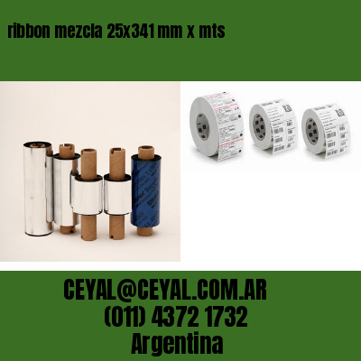 ribbon mezcla 25×341 mm x mts
