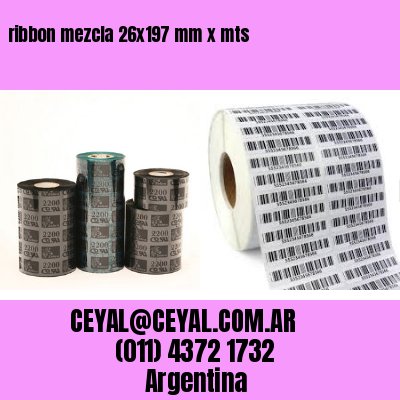 ribbon mezcla 26×197 mm x mts