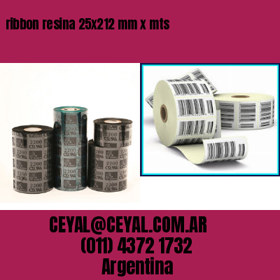 ribbon resina 25×212 mm x mts