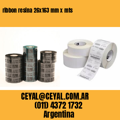 ribbon resina 26×163 mm x mts