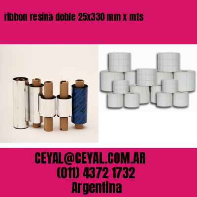ribbon resina doble 25×330 mm x mts