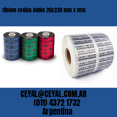 ribbon resina doble 26×239 mm x mts