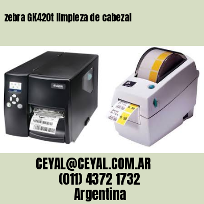 zebra GK420t limpieza de cabezal
