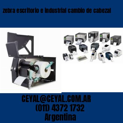 zebra escritorio e industrial cambio de cabezal