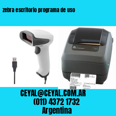 zebra escritorio programa de uso