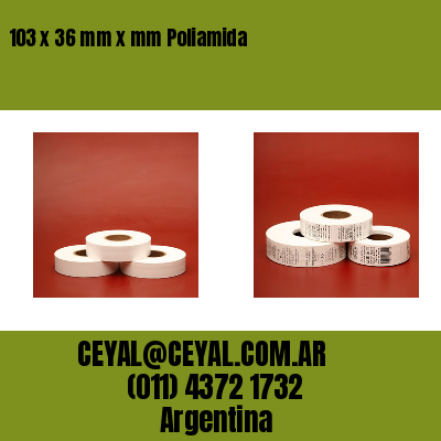 103 x 36 mm x mm Poliamida