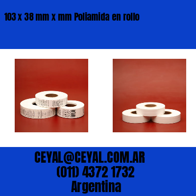 103 x 38 mm x mm Poliamida en rollo