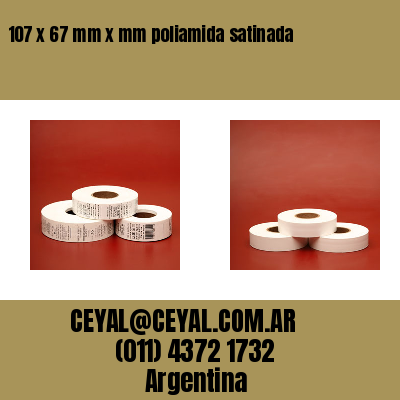 107 x 67 mm x mm poliamida satinada