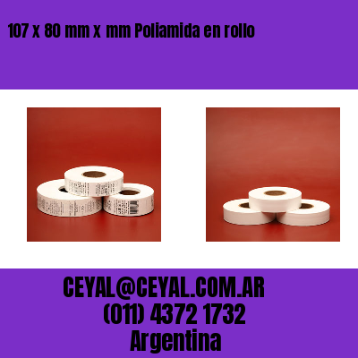 107 x 80 mm x mm Poliamida en rollo